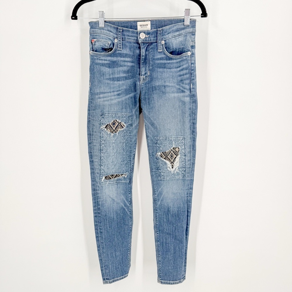 Hudson Jeans Women's Distressed Blue Ankle Jeans